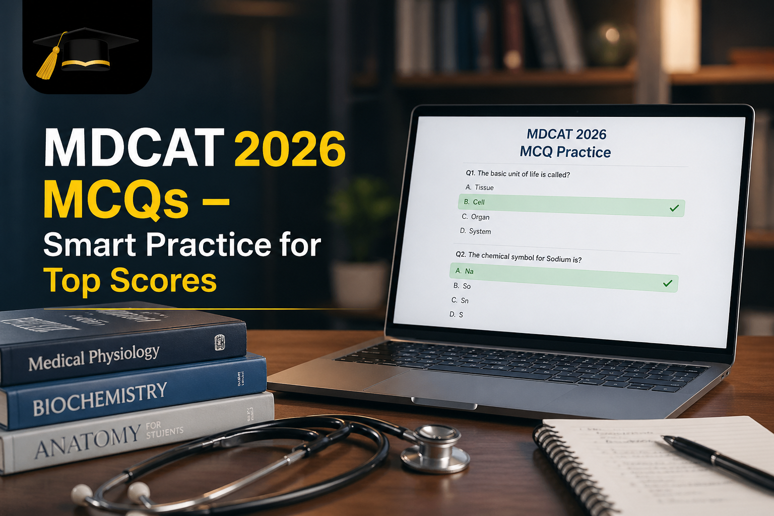 MDCAT 2026 MCQs – Smart Practice for Top Scores